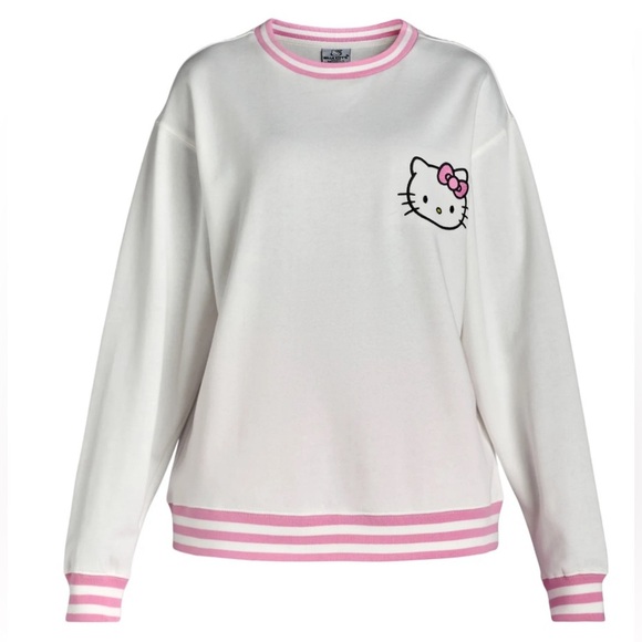 Hello Kitty Womens 50th Anniversary Embroidered Graphic Sweatshirt/Pullover| NEW - Picture 2 of 14